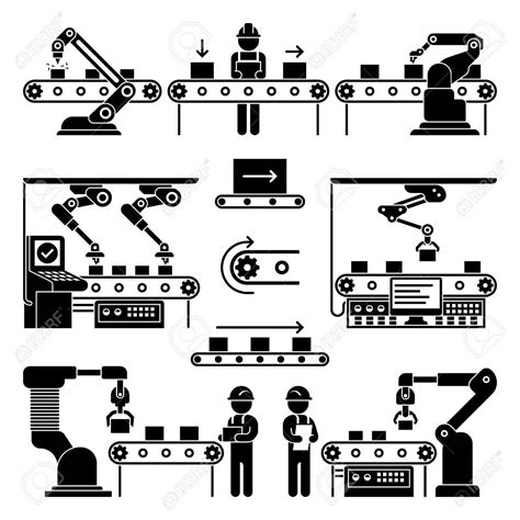 Assembly Line Vector At Collection Of Assembly Line Vector Free For Personal Use