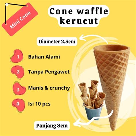 Jual Waffle Cone Ice Cream Ukuran Mini Shopee Indonesia