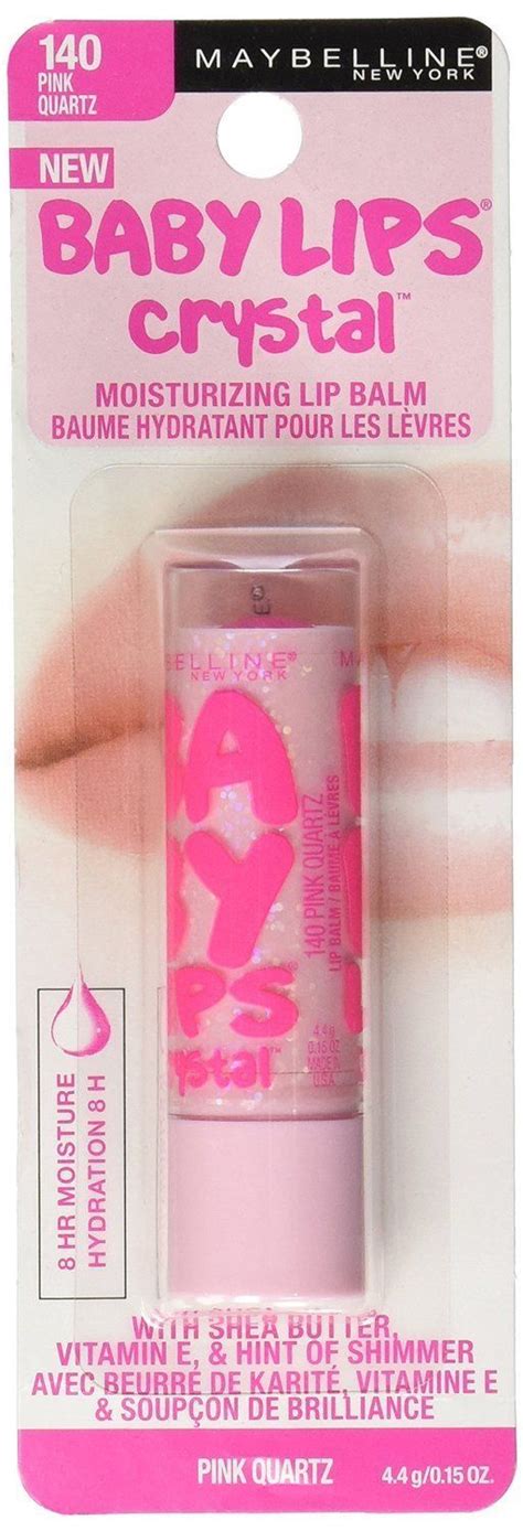 Baby Lips Pink Quartz No 140 Crystal Collection 8hr Moisture Lip Balm