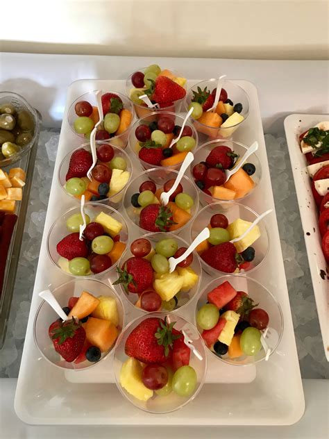 Fruits are beautiful and refreshing but when they are carved or just arranged in a different way, they look beautiful. Individual fruit cups | Individual fruit cups, Fruit cups, Fruit salad