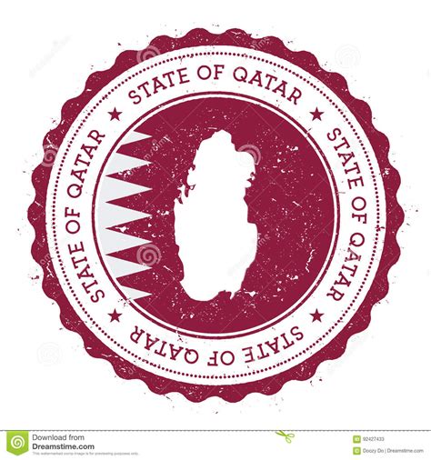 Check spelling or type a new query. Katar-Karte Und -flagge Im Weinlesestempel Von Vektor ...