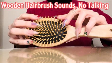 Asmr Wooden Hairbrush Sounds Tapping Scratching No Talking