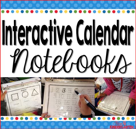 Time 4 Kindergarten Why You Should Use Interactive Calendar Notebooks