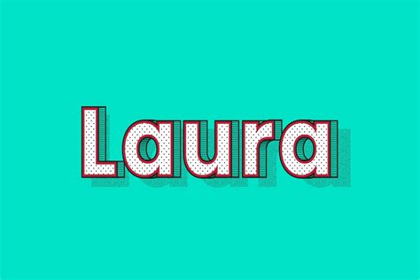 Polka Dot Laura Name Lettering Premium Photo Rawpixel