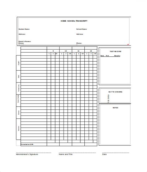 Free 7 Sample Homeschool Report Card Templates In Pdf