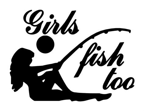 14 Girl With Fish Vector Art Images Fish Fishing Decals Stickers