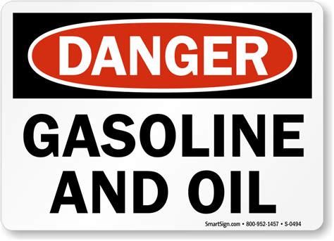 Gasoline Signs Gasoline Safety Signs