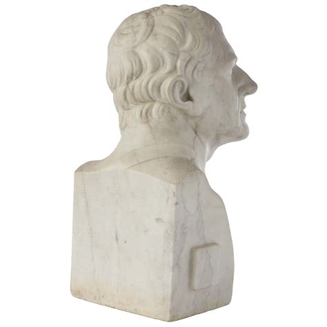 A French 19th Century White Carrara Marble Bust Of Demostene