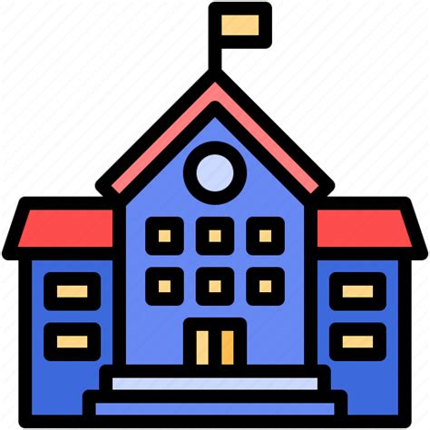 School Building College University Icon Download On Iconfinder