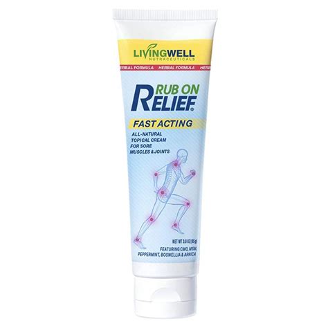 Rub On Relief Fast Acting Pain And Ache Relief Natural Cream For