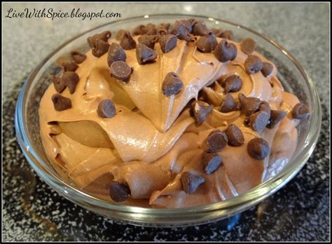 Don't skimp here and use chocolate chips. Live With Spice: Chocolate Chip Mousse
