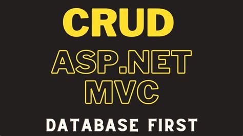 Asp Net Mvc Full Crud Operation Using Entity Framework Database First Youtube