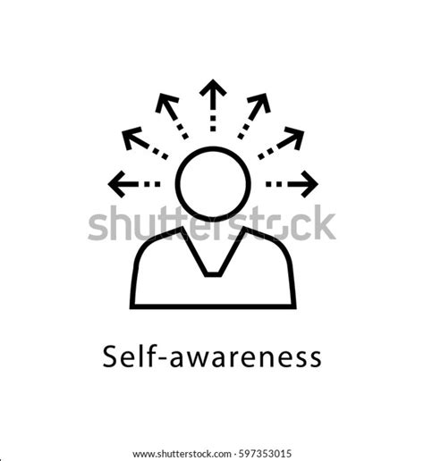 Self Awareness Vector Line Icon Stock Vector Royalty Free 597353015