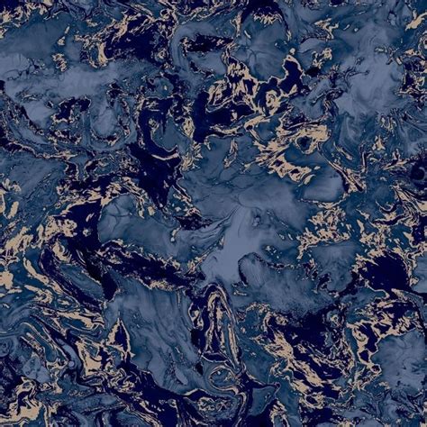 Liquid Marble Wallpaper Blue Bronze Marble Effect Wallpaper Blue