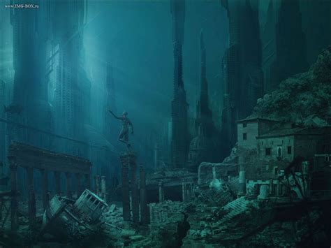 City Atlantis Art Lost City Of Atlantis Underwater City Sunken City