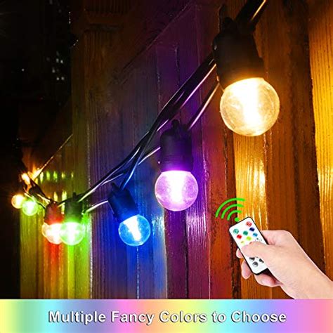 48ft Color Led Outdoor Patio Lights Stringrgb String Lights With 153