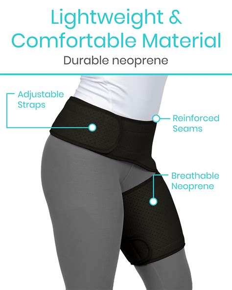Vive Groin Support Adjustable Compression Wrap For Men And Women