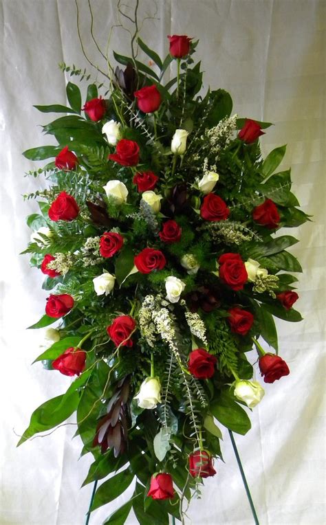 Masculine Funeral Flowers Fall Sympathy Standing Spray