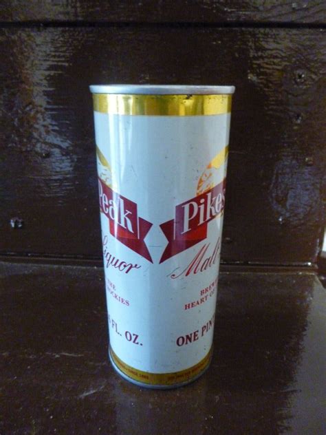 Pikes Peak Malt Liquor Wide Seam Steel Beer Can Empty Cans Read Desc