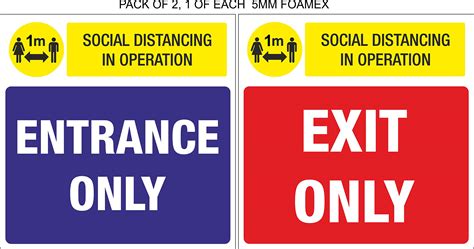 Buy Exit Entrance Only Retail Customer Traffic One Way 1 Metre Social