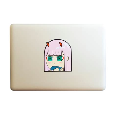 Zero Two Peeker Laptop Sticker Anime Decal Vinyl Decal Etsy