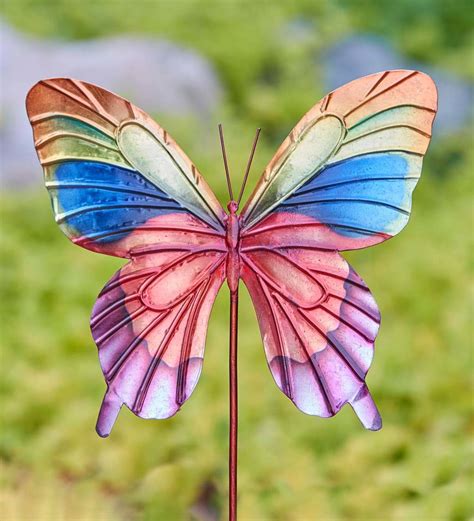 112m consumers helped this year. Colorful Handcrafted Metal Butterfly Garden Stake | Garden ...