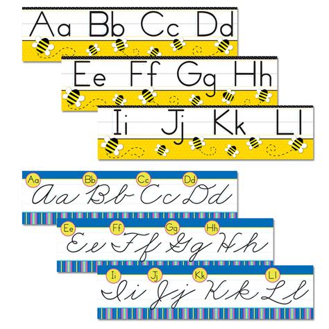 Cursive Alphabet Border For Classroom