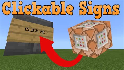 Minecraft Bedrock Edition Command Block Tutorial Clickable Signs