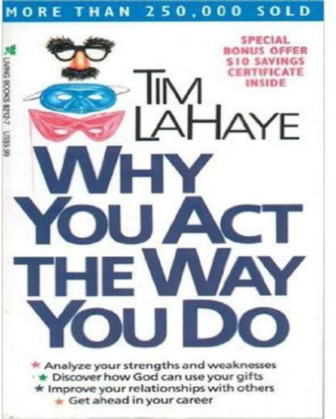 Why You Act The Way You Do By Tim Lahaye Nuria Store