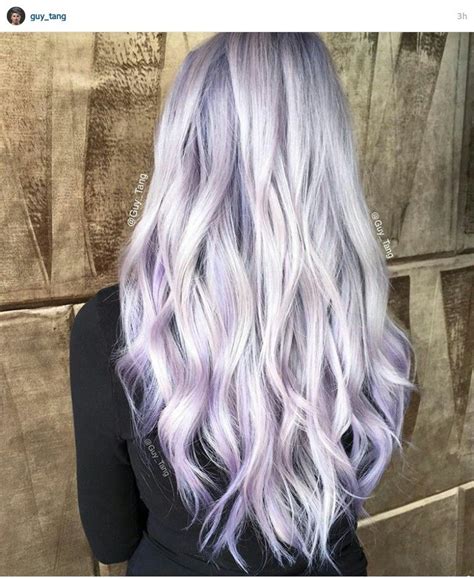 Intense purple pigment revives dull silver and blonde hair and can help to extend the time between salon visits, saving you money. silver metallic lilac | Hair styles, Lilac hair, Pastel ...