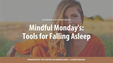 Mindful Mondays Tools For Falling Asleep Youtube