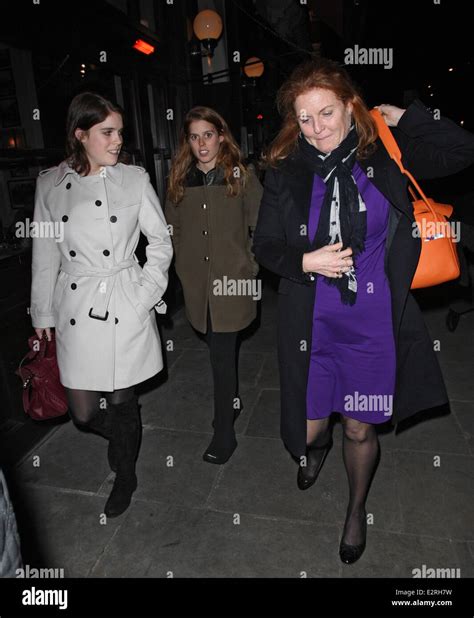 Sarah Ferguson Duchess Of York And Her Daughters Princess Eugenie And
