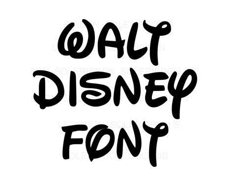 Disney Svg Font File Include SVG PNG EPS DXF