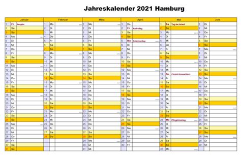 Kostenlos Jahreskalender 2021 Hamburg Zum Ausdrucken The Beste Kalender