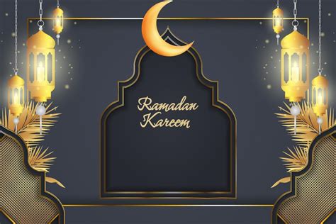 Ramadan Kareem Islamic Grey And Gold Luxury 6732641 Vector Art At Vecteezy