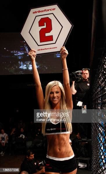 Strikeforce Ring Card Girl Kelli Hutcherson Introduces Round Two Of