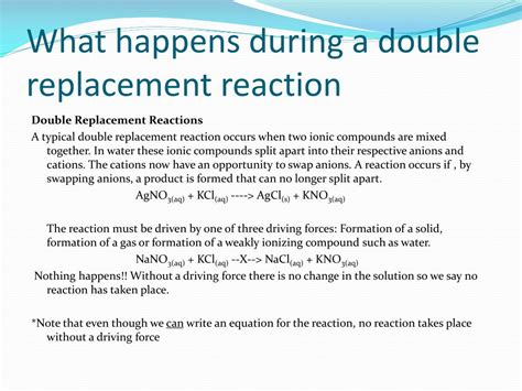 Ppt Double Replacement Reaction Powerpoint Presentation Free