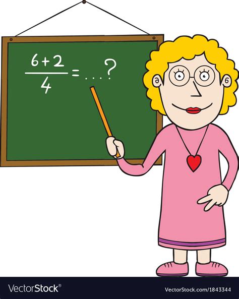 Female Maths Teacher Royalty Free Vector Image