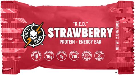 Strawberry Protein Bar Red Battle Bars