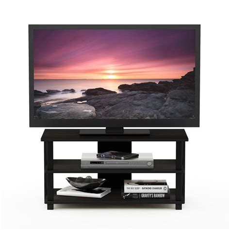 Furinno Sully 31 In Espresso And Black Wood Tv Stand Fits Tvs Up To 40