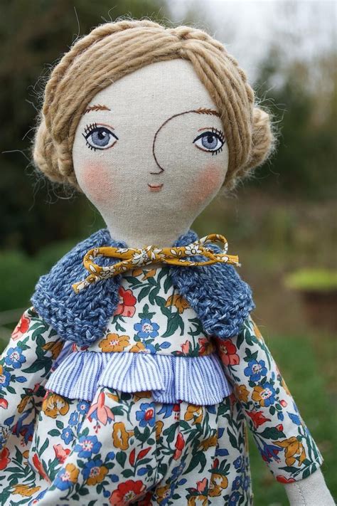Handmade Fabric Heirloom Doll Cloth Doll Textile Doll Etsy Fabric