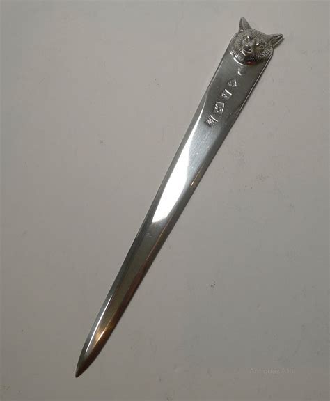Antiques Atlas English Sterling Silver Letter Opener Fox