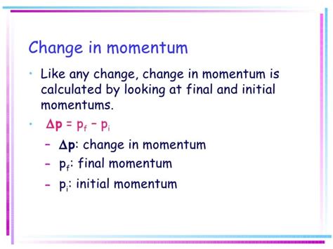 Change In Momentum Formula How To Calculate Momentum