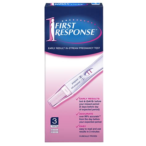 Early Result In Stream Pregnancy Test 3 Pack First Response Australia