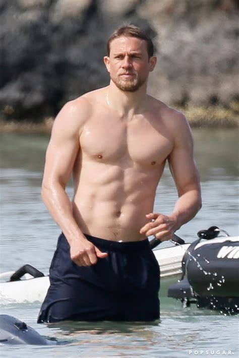 Charlie Hunnam Shirtless On The Beach In Hawaii March POPSUGAR Celebrity UK Photo