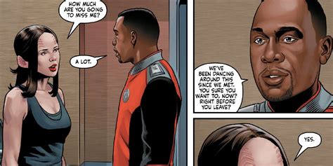 yes the orville s alara and lamarr had a secret off screen romance