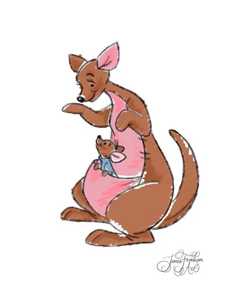 How To Draw Roo From Winnie The Pooh At How To Draw
