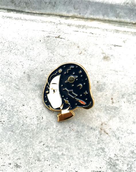 Reverie Gold Enamel Pin 14 Inches Etsy