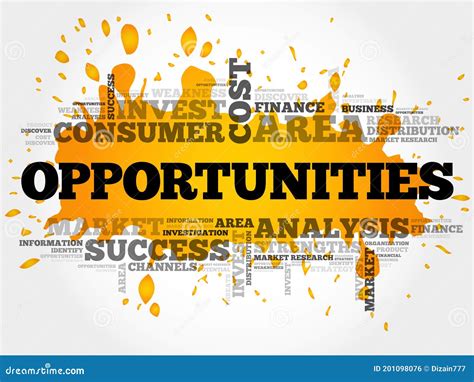 Opportunities Word Cloud Collage Stock Illustration Illustration Of