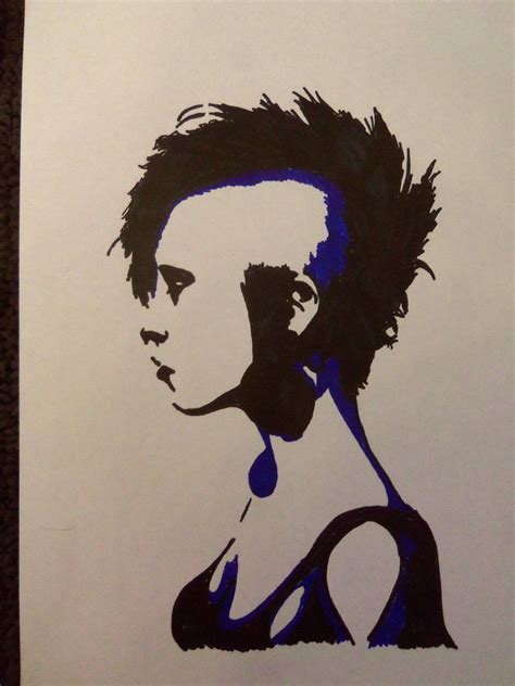 Punk Rock Stencil Dibujos Estampado